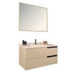 Kobos Eylül 100 Cm Banyo Dolabı Seti Vanilla Grey Krem