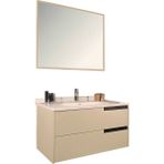 Kobos Eylül 100 cm Banyo Dolabı Seti Vanilla Grey - yok - Vanilya