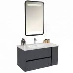 Kobos Linear 100 Cm Banyo Dolabı Seti Füme
