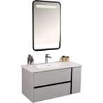 Kobos Linear 100 cm Banyo Dolabı Seti Light Grey - yok - Gri