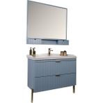 Kobos Noble 100 cm Banyo Dolabı Seti Light Blue - yok - Mavi