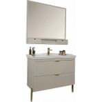 Kobos Noble 100 cm Banyo Dolabı Seti Luna - yok - Gri