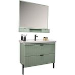 Kobos Noble 100 cm Banyo Dolabı Seti Mint - yok - Yeşil