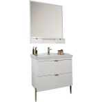 Kobos Noble 80 cm Banyo Dolabı Seti Bianco - yok - Beyaz