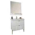 Kobos Noble 80 Cm Banyo Dolabı Seti Bianco