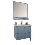 Kobos Noble 80 Cm Banyo Dolabı Seti Light Blue