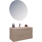 Kobos Serenity 100 cm Banyo Dolabı Seti Latte - yok - Kahverengi