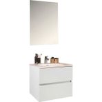 Kobos Simple 60 cm Çekmeceli Banyo Dolabı Seti Bianco - yok - Beyaz