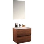 Kobos Simple 60 cm Çekmeceli Banyo Dolabı Seti Miling Oak - yok - Ahşap