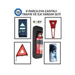 Koby E-Global Trafik Ve İlk Yardım Seti Muayene Uyumlu 4 Yıllık Tüp 8 Parça