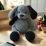 Koca kulaklı köpek,%100 el emeği, amigurumi oyuncak, örgü oyuncak, uyku arkadaşı