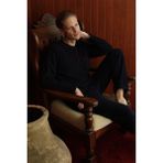 Kocabey 7306 Siyah Midi Yaka Polar Uzun Kol Erkek Pijama Takım