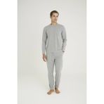 Kocabey 9222 Erkek O.yaka Pijama Takım Gri Melanj