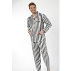 Kocabey Çizgili Nostaljik Pamuklu Erkek Gaffur Uzun Kol Pijama Takımı