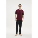 Kocabey Kkt-26153 Erkek Midi Yaka Pijama Takımı
