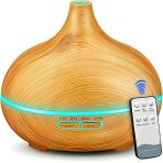 Koçak Elektronik Aroma Difüzör Gece Işığı 7 LED Nemlendirici Kumandalı Buhar Makinesi