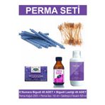 Kocaman Kozmetik Perma Bigudi Full Set No: 0 | 40 Bigudi 40 Lastik Perma Kağıdı Perma Ilacı + Sabitleyici Fiksatör