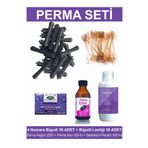 Kocaman Kozmetik Perma Bigudi Full Set No: 4 (36 Bigudi 36 Lastik Perma Kağıdı Perma Ilacı + Sabitleyici Fiksatör)