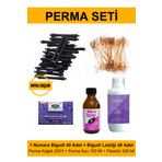 Kocaman Kozmetik Perma Bigudi Full Set No:1 - Boyalı Saçlar (Bigudi + Lastik + Perma Kağıdı + Perma İlacı + Fiksatör)