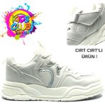 Kocamanlar Ayakkabı Cool Jacop Bağcık Görünümlü Cırt Cırtlı Sneaker Ortopedik Çocuk Spor Ayakkabı - Beyaz