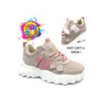 KOCAMANLAR Cool Verom Bağcık Görünümlü Cırt Cırtlı Sneaker Ortopedik Çocuk Spor Ayakkabı PUDRA