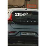 Kocamın Tasarımı Bilecik 11 Söğüt Şehir Kodlu Araç Sticker İlçe Adıyla Özel Tasarım Sticker 40cm