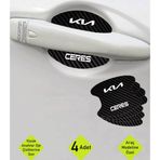 Kocamın Tasarımı Kia Ceres İç Kapı Çukuru Çizik Önleyici Karbon Desenli Özel Koruma Folyo Seti Ceres Yazılı