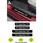 Kocamın Tasarımı Mitsubishi Eclipse Cross Siyah Karbon Kapı Koruma Yazılı Dekoratif Kapı Eşiği Beyaz Eclipse Cross Ya