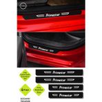 Kocamın Tasarımı Nissan Primastar Kapı Koruma Eşiği Dekoratif Siyah Karbon Üzeri Beyaz Nissan Primastar Yazılı 4'lü S