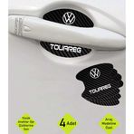 Kocamın Tasarımı Volkswagen Touareg Karbon Desenli Kapı İç Kısmı Çizik Koruma Folyo Seti - 4 Parça Touareg Yazılı