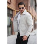 KOCCI Yeni Sezon Soğuk Geçirmez Rahat Kesim Kışlık Erkek Kaşe Ceket mont