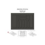 KOÇSAN Çekmece İçi Kaşıklık, Düzenleyici, Organizatör 69 CM X 49 CM-Antrasit