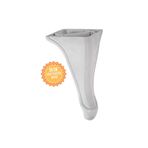KOÇSAN Yunus Beyaz 20 Cm Plastik Mobilya Ayağı, Lüks Metal Mobilya Ayak, Koltuk, Dolap, Şifonyer Ayak