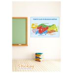 kocstudyo Türkiye İller ve Bölgeler Haritası Poster, 108x78 cm