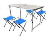 Koçtaş Basic Tabureli Katlanır Kamp Masası - 120 x 60 x 70 - Metal