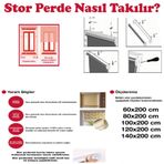 Koçtaş Karartmalı 160x200 cm Beyaz Stor Perde