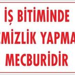 KOD:1202 Temizlik Düzen 25x35 Uyarı Levhası