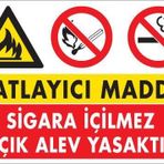 KOD:786 Patlayıcı Madde 25x35 Uyarı Levhası