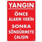 KOD:869 Yangın Nasıl Söndürülür 25x35 Uyarı Levhası