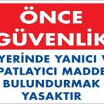 KOD:880 Yanıcı ve Parlayıcı Madde 25x35 Uyarı Levhası