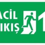 KOD:943 Acil Çıkış 17.5x25 Uyarı Levhası