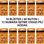 Kodak 13 Numara 10 Paket Kodak Işitme Cihazı Pili