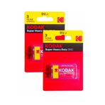 Kodak 2 Adet Çinko Karbon Blister 9 Volt Pil