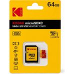 Kodak 64GB Micro Sd Uhs-I C10 U1 V10 Kart + Adaptör (Kırmızı) Full HD Video Desteği
