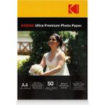 Kodak A4 (20x30cm) Premium Parlak Inkjet Fotoğraf Kağıdı 260 Gram 50 Adet Yazıcıya Uygun