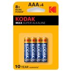 Kodak Max Alkalin AAA 4'lü İnce Pil