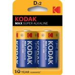 Kodak Max Alkalin Büyük 2 Adet Pil