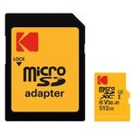 Kodak Mikro SD 512 GB UHS-I U3 Ultra Performans Hafıza Kartı