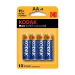 Kodak Pil Alkalin Kalem Pil Aa X4 Kodak Max Super Alkalıne Pil