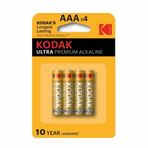 Kodak Ultra Premium 4'ü AAA Alkalin İnce Pil